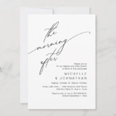 朝の後、ポストのブ結婚ランチお祝い 招待状 (正面)