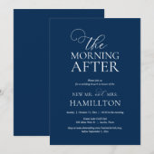 朝の後、ポストのブ結婚ランチお祝い 招待状 (正面/裏面)