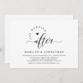 朝の後、ポストのブ結婚ランチお祝い 招待状 (正面/裏面)