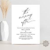 朝の後、ロマンチックなポスト結婚のブランチ 招待状