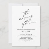 朝の後、ロマンチックなポスト結婚のブランチ 招待状 (正面)