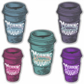 朝の思いコーヒーシール シール (正面)