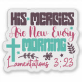 朝の恵みバイブル詩のステッカー シール (正面)