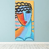 朝の抽象芸術ポートレートストレッチキャンバス印刷 キャンバスプリント (インサイチュ (ウッドフロア))