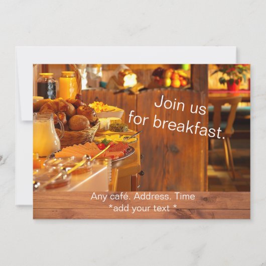 朝の招待カード 招待状 (正面)