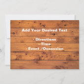 朝の招待カード 招待状 (裏面)