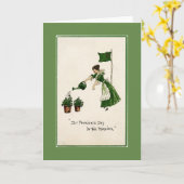 朝の挨拶状のセントパトリックの日 カード (黄色い花)