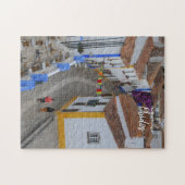 朝の散歩に仕事 – オビドス実在トガル ジグソーパズル (横)