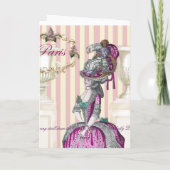 朝の散歩ザシャンゼリゼハピー誕生 カード (裏面)