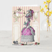 朝の散歩ザシャンゼリゼハピー誕生 カード (黄色い花)