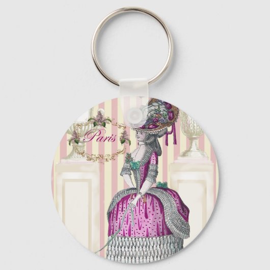 朝の散歩シャンゼリゼ キーホルダー (正面)