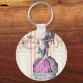 朝の散歩シャンゼリゼ キーホルダー (正面)