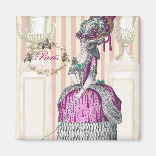 朝の散歩シャンゼリゼ マグネット (正面)