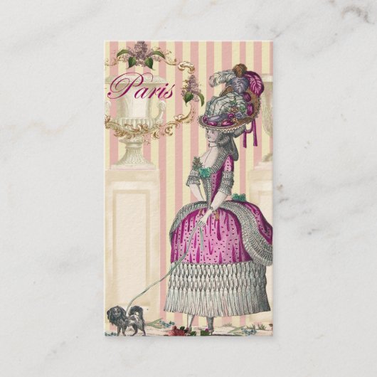 朝の散歩シャンゼリゼ 名刺 (正面)