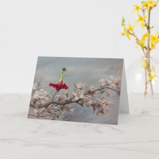 朝の散歩 カード (黄色い花)