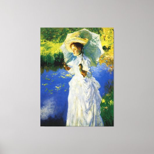 朝の散歩 キャンバスプリント (正面)