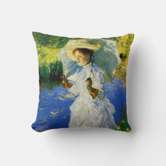 朝の散歩 クッション (正面)