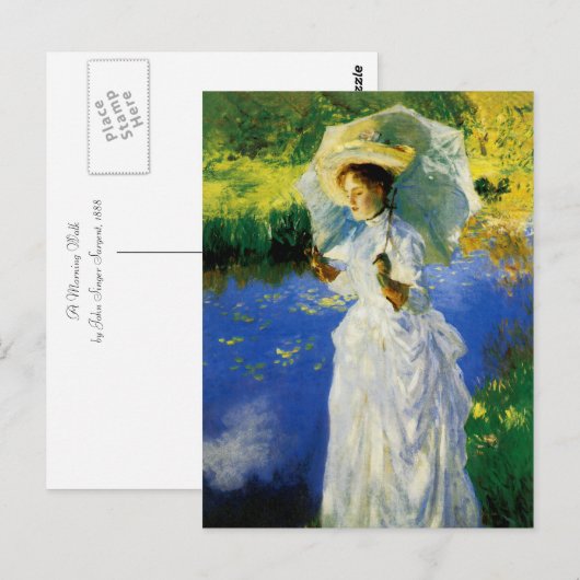 朝の散歩 ポストカード (正面/裏面)