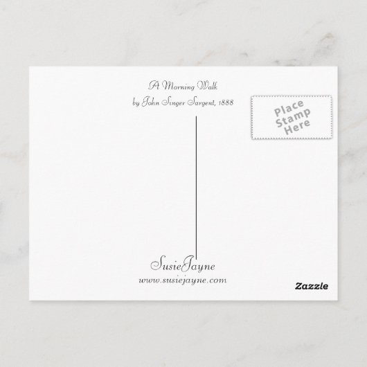 朝の散歩 ポストカード (裏面)