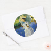 朝の散歩 ラウンドシール (封筒)