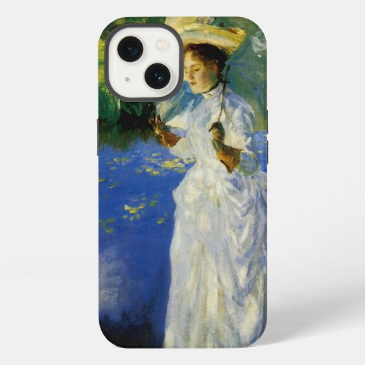 朝の散歩 iPhoneケース (裏面)