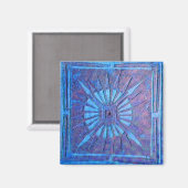 朝の星，青 マグネット (正面/裏面)