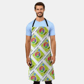 朝の昼と夜のMyPlateのためのバランスの取れたダイエット エプロン (着用した状態)