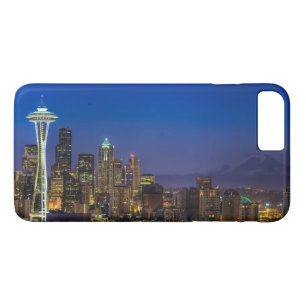 朝の時間のシアトルのスカイラインのイメージ iPhone 8 PLUS/7 PLUSケース