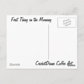 朝の最初の事クリケットDiane Coffee Art ポストカード (裏面)