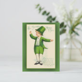 朝の朝のパトリックの日のカード ポストカード (スタンド正面)