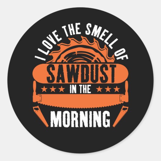 朝の木の葉においの好き ラウンドシール (正面)