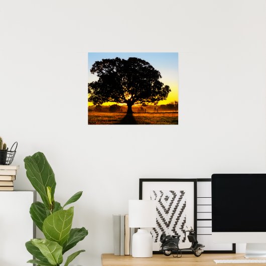 朝の木 ポスター (ホームオフィス)