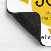 朝の来クリスチャンの喜びパーソナライズされた マウスパッド (コーナー)