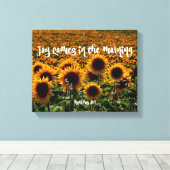 朝の来詩編聖書の聖句の喜び キャンバスプリント (インサイチュ (ウッドフロア))