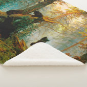 朝の松の木の熊のカッブ・シシュキン シェルパブランケット (3/4)