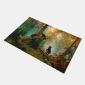 朝の松の木の熊のカッブ・シシュキン ドアマット (アングル)