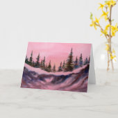 "朝の松#2"カントリーロードグリーティングカード カード (黄色い花)