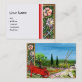 朝の栄光，庭のカート，家庭，ガーデニング 名刺 (正面/裏面)