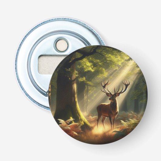 朝の森の鹿 栓抜き (正面)