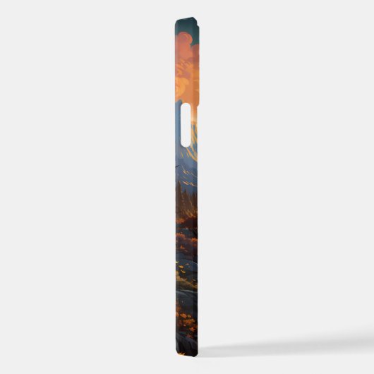 朝の森林風景 iPhoneケース (右側面)