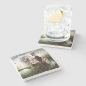 朝の歓迎 ストーンコースター (横)