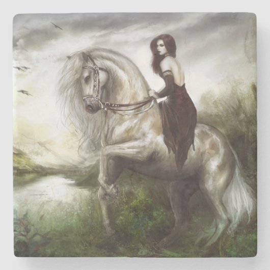 朝の歓迎 ストーンコースター (正面)