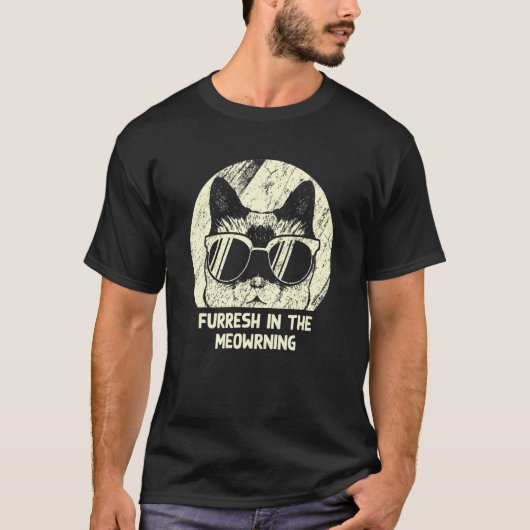 朝の毛玉 ネコ ポジティブ キティ 1 Tシャツ (正面)