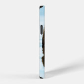 朝の水面に佇む女性 iPhoneケース (右側面)