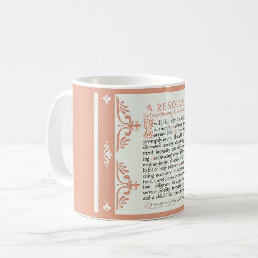 朝の決心の祈りの言葉 コーヒーマグカップ (正面左)