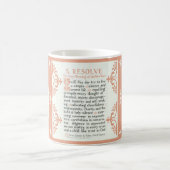 朝の決心の祈りの言葉 コーヒーマグカップ (中央)
