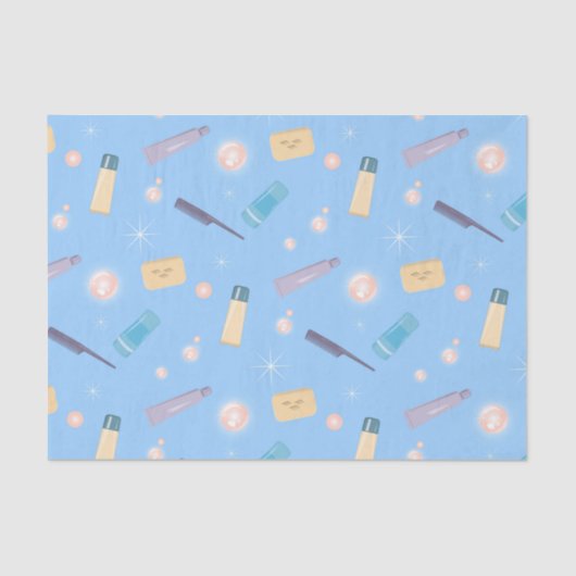 朝の浴室の儀式のコラージュ 薄葉紙 (正面)