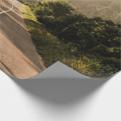 朝の灰色のコンクリートの道 ラッピングペーパー (角)