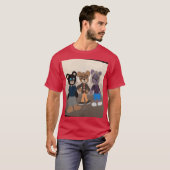 朝の熊が毎日の朝食を食べている Tシャツ (正面フル)