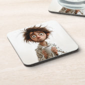 朝の狂気:最初のコーヒー、後の質問 コースター (左側)